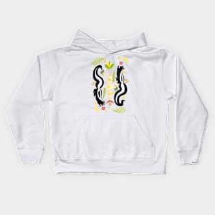 Skunk Folk Art Kids Hoodie